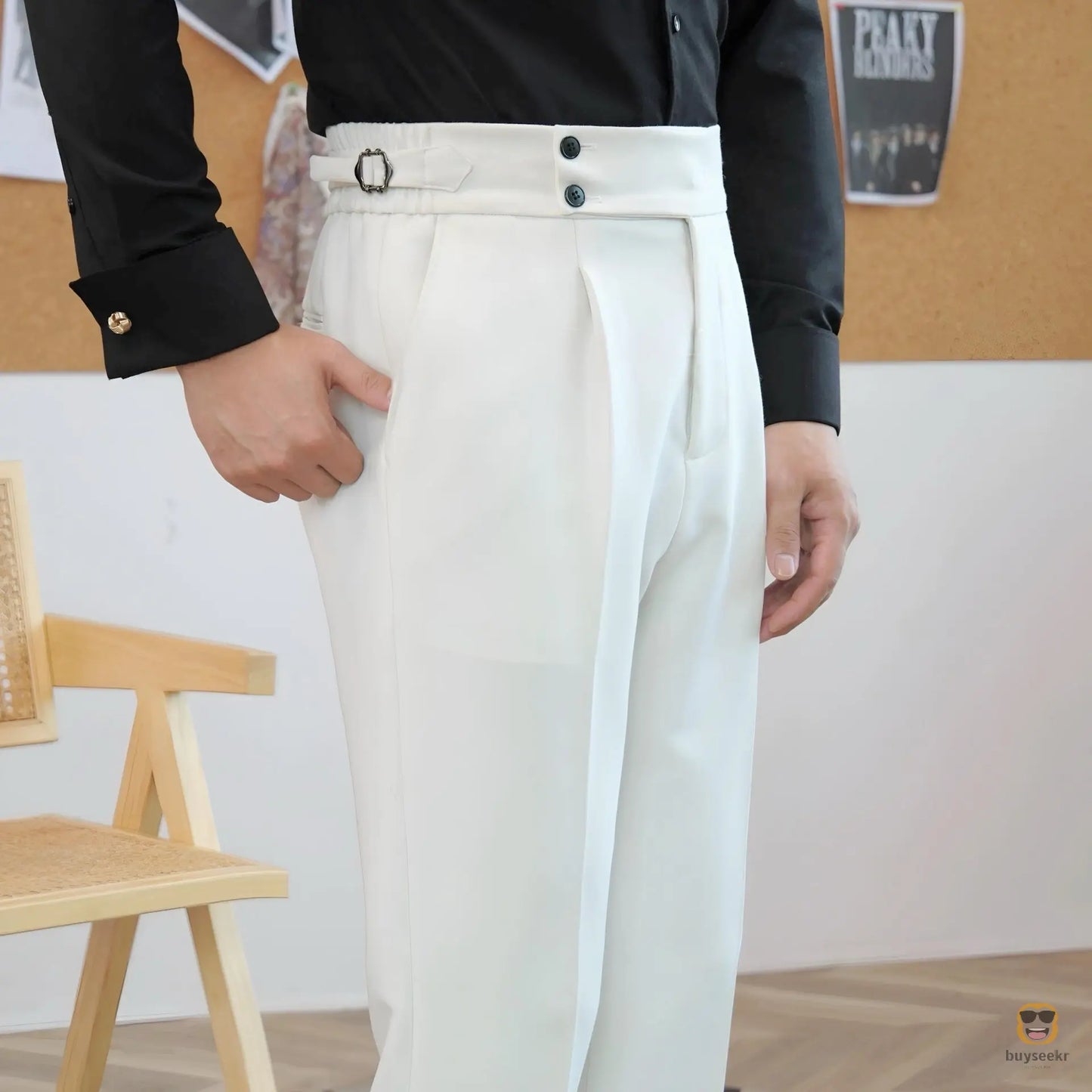 ComfortFlex Dress Pants Sidetab Elastic Trousers - Buyseekr
