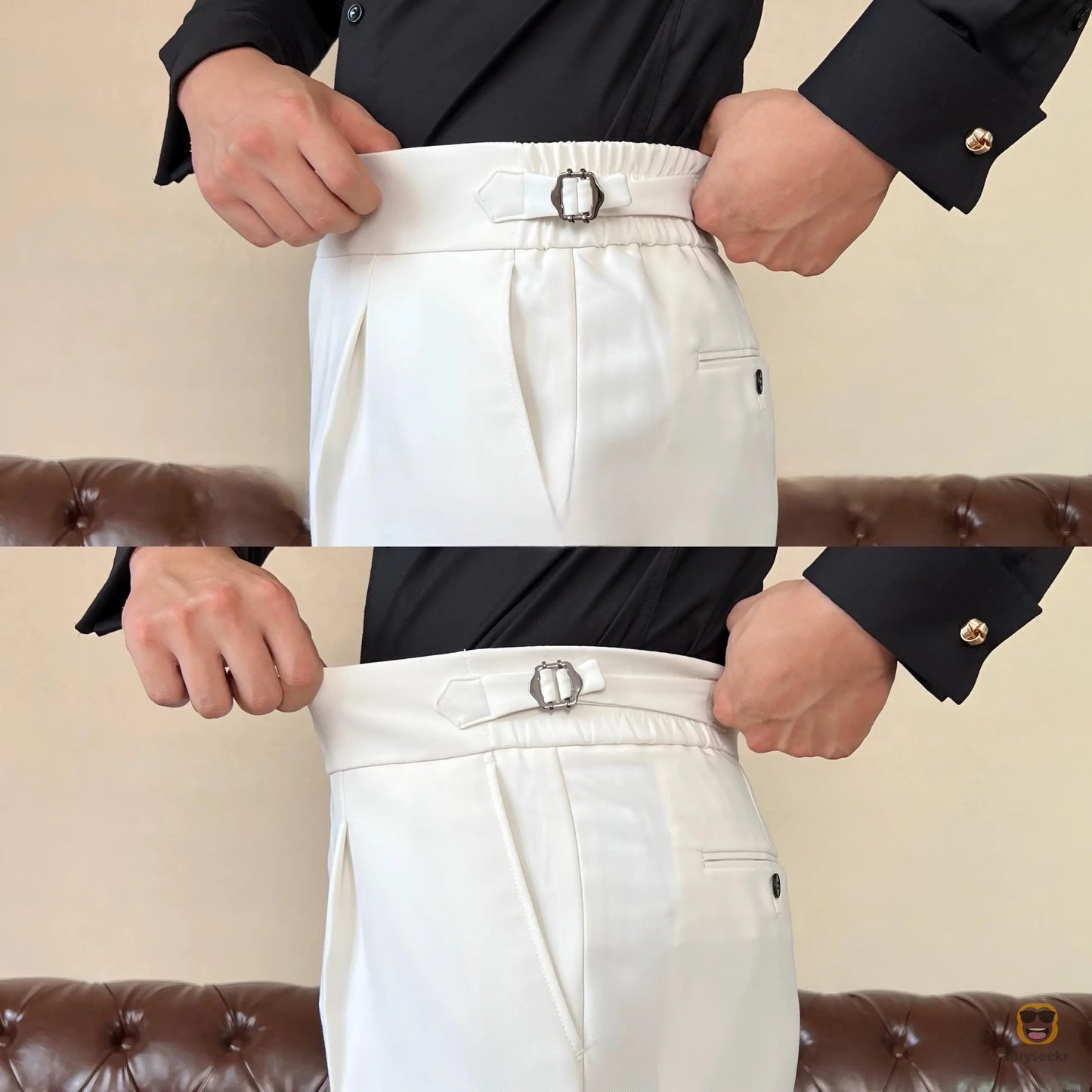 ComfortFlex Dress Pants Sidetab Elastic Trousers - Buyseekr