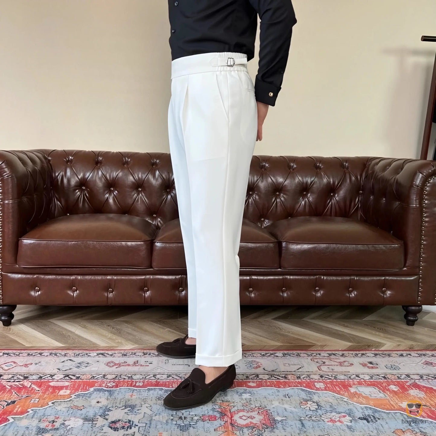 ComfortFlex Dress Pants Sidetab Elastic Trousers - Buyseekr