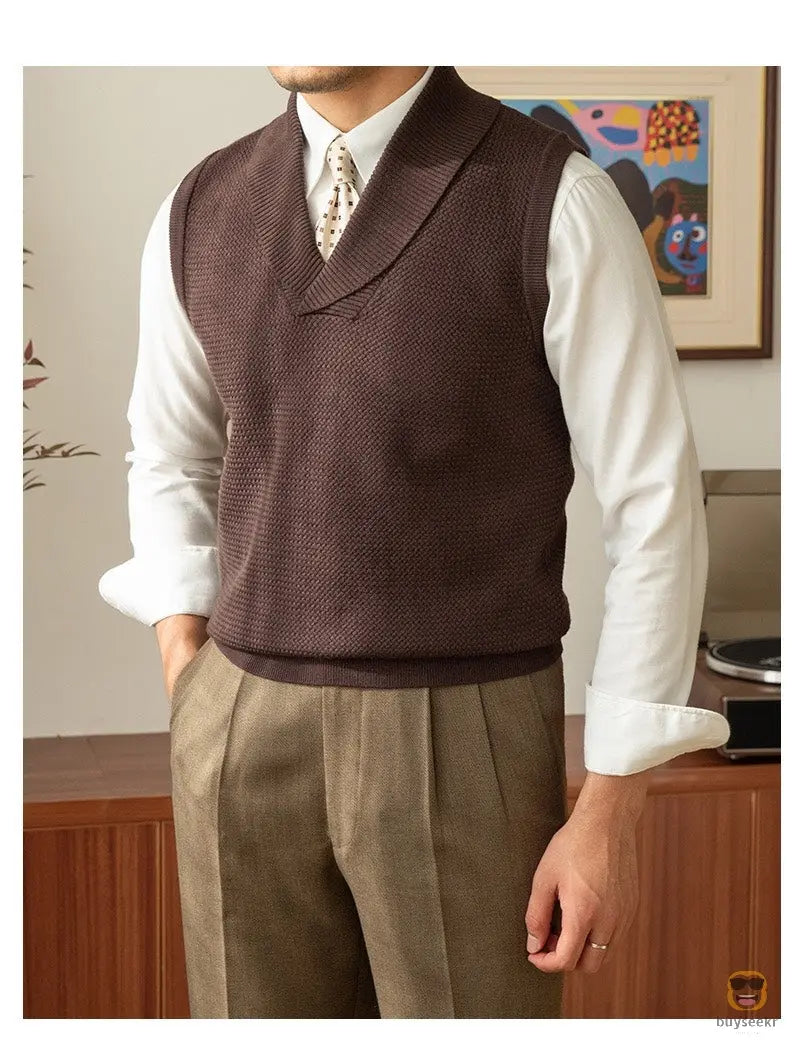 Cozy Knit Wool Vest My Store