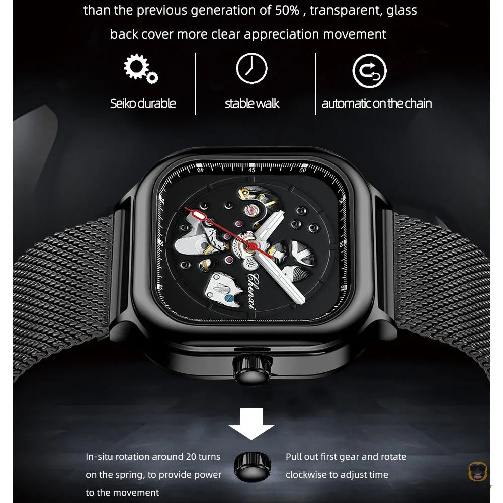 Elegant Men's Automatic Watch - Buyseekr