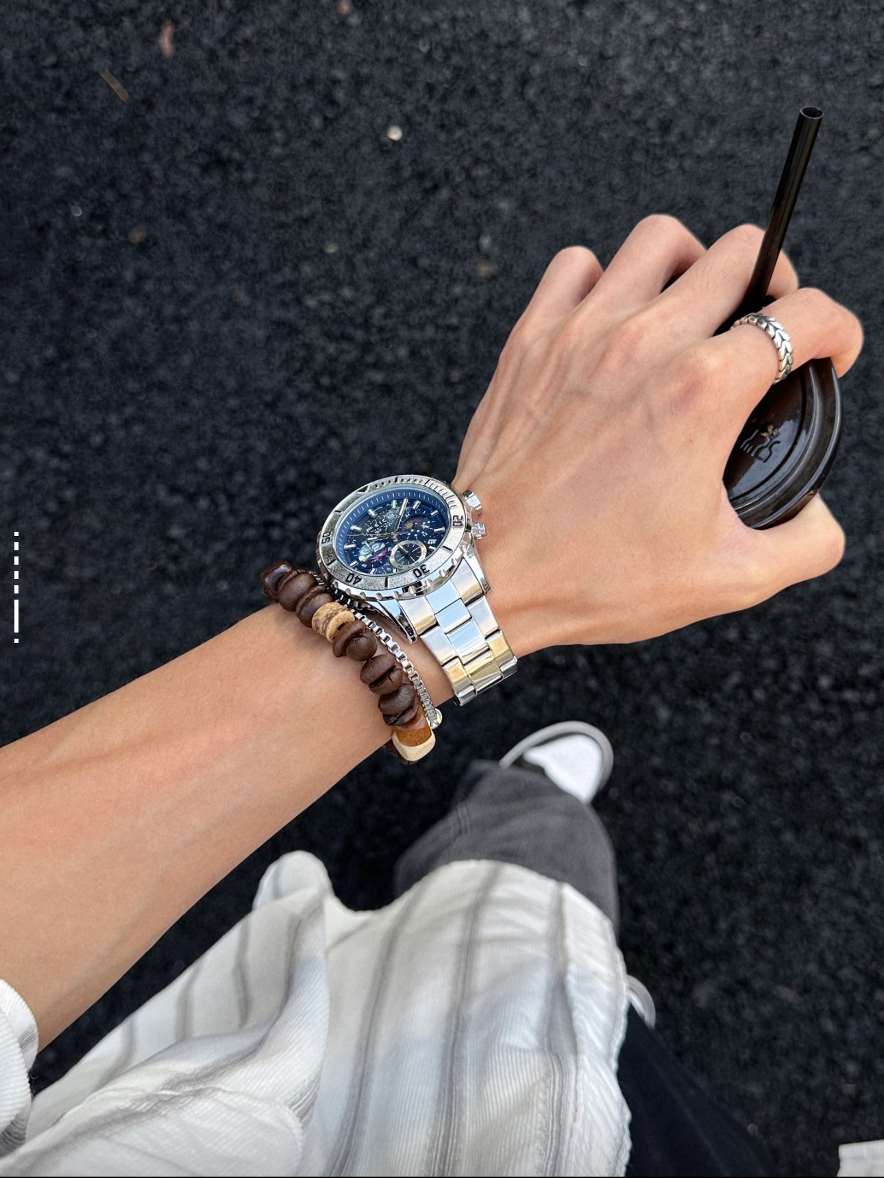 Luminous Quartz Watch – Galaxy-Inspired Night Glow Timepiece for Men
