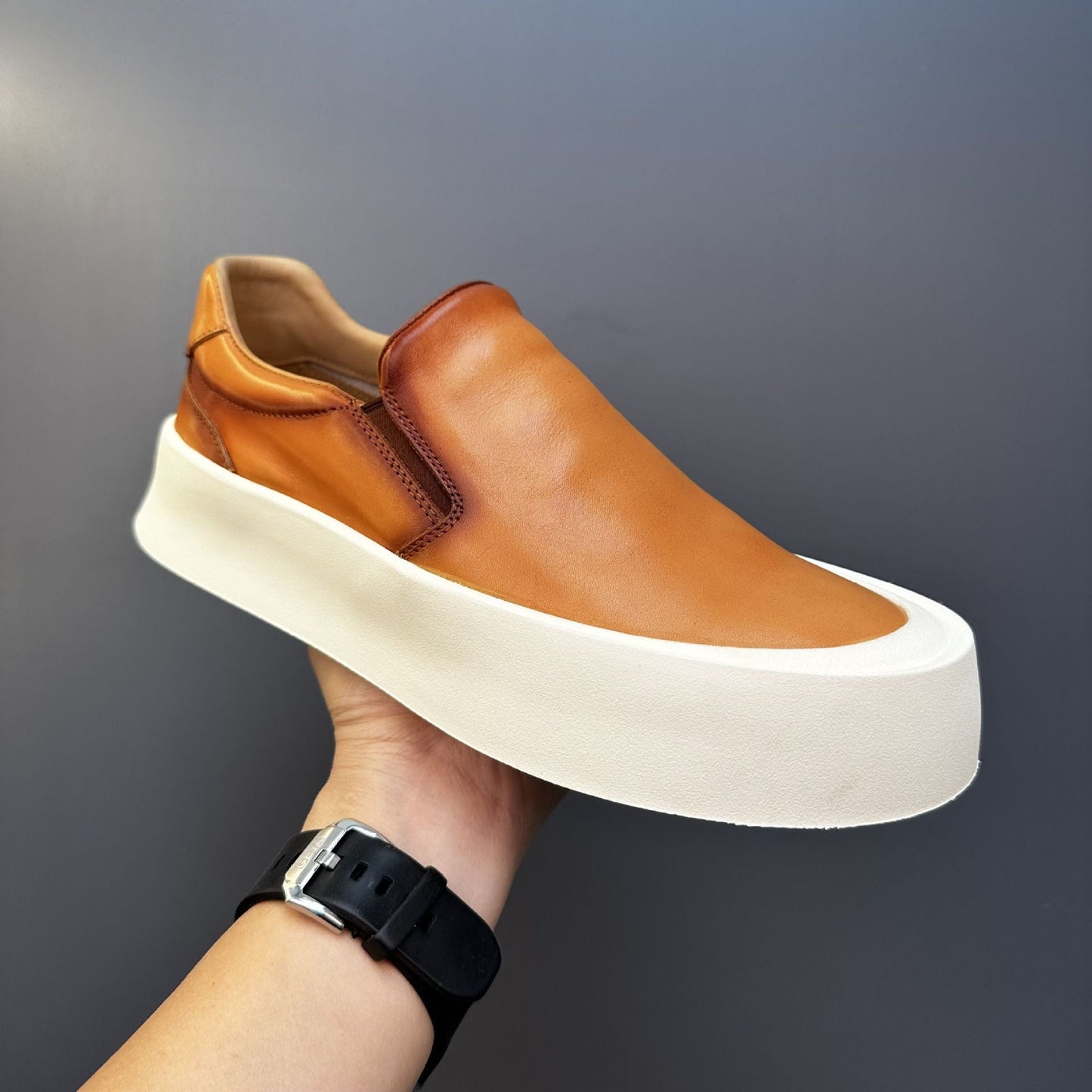 Effortless Comfort Leather Sneakers