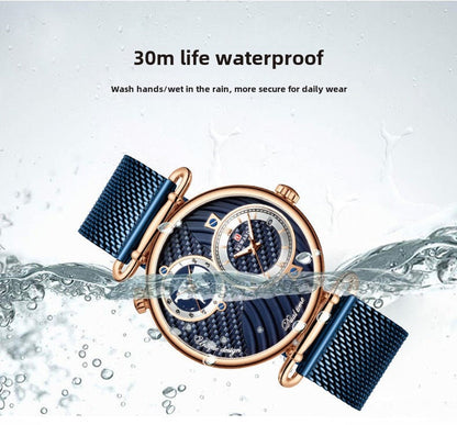 Multi-Time Zone Ultra-Thin Waterproof Men's Watch