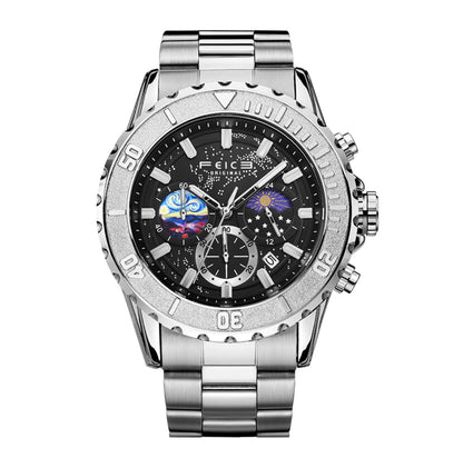 Luminous Quartz Watch – Galaxy-Inspired Night Glow Timepiece for Men