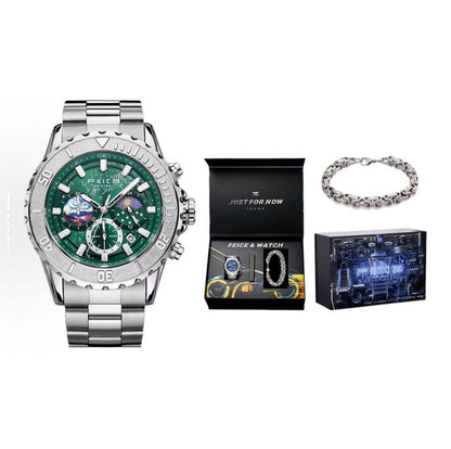Luminous Quartz Watch – Galaxy-Inspired Night Glow Timepiece for Men