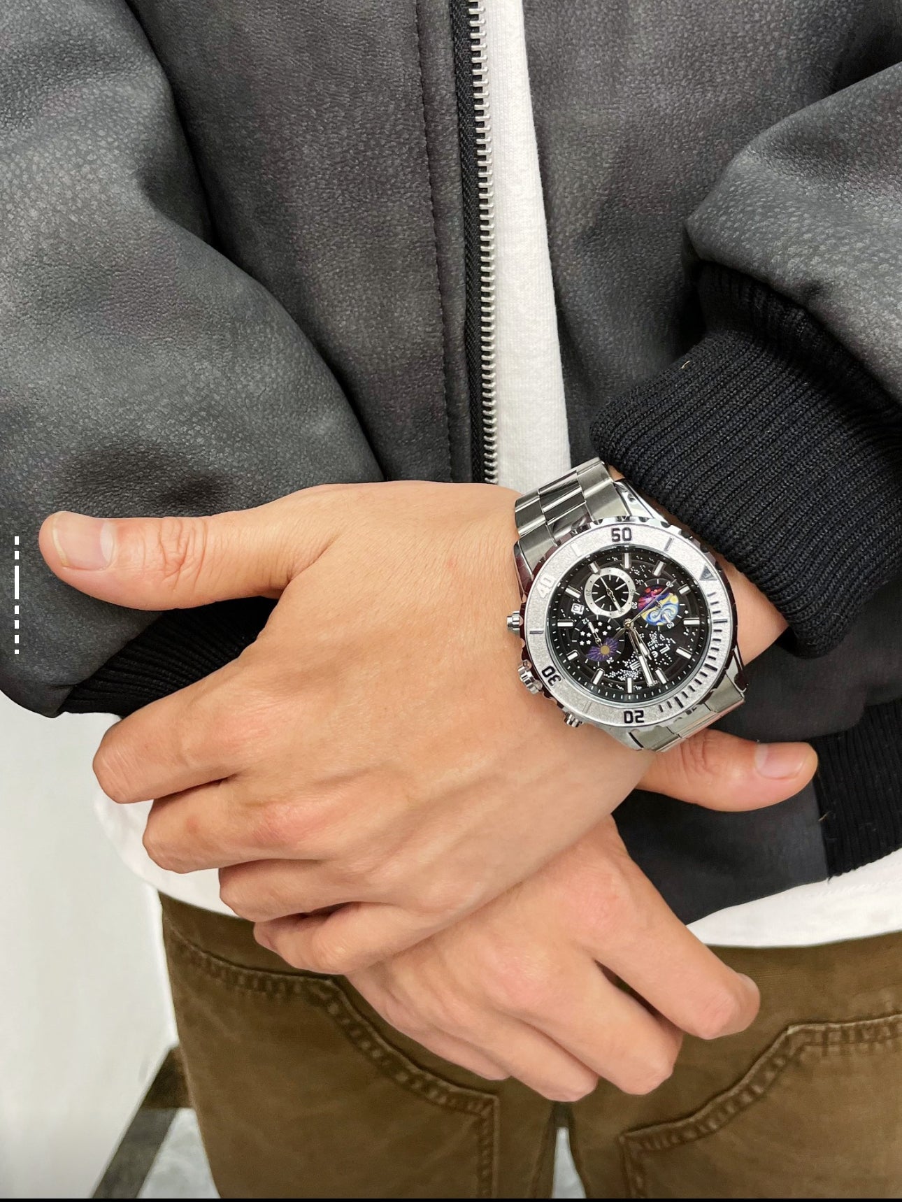Luminous Quartz Watch – Galaxy-Inspired Night Glow Timepiece for Men